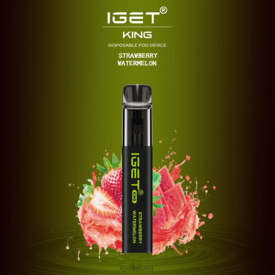 IGET Vape Price king - 2600 išpūtimų 2XH86610 braškinis arbūzas