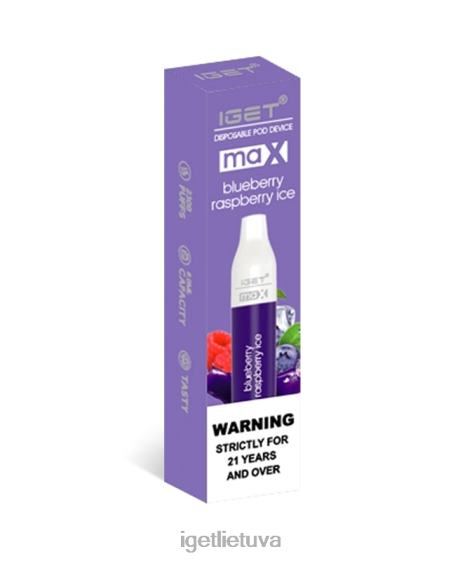 IGET Vape Price maks 2XH8680 mėlynių aviečių ledukai