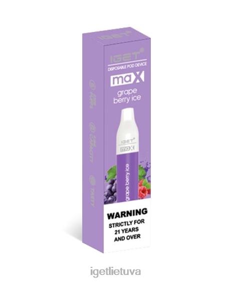 IGET Vape Flavours maks 2XH8681 vynuogių uogų ledas