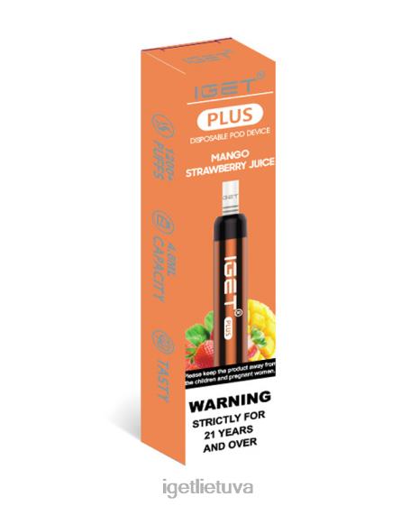 IGET Vape Price plius 2XH8635 mango braškių sultys
