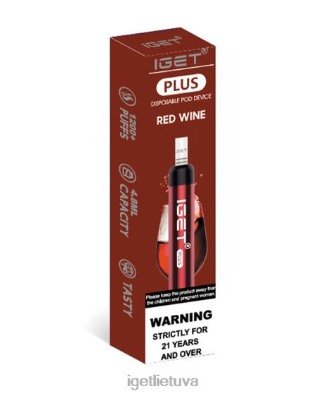 IGET Buy plius 2XH8640 raudonas vynas