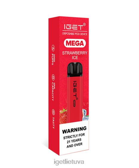 IGET Cheapest Vape mega 2XH86142 braškių ledų