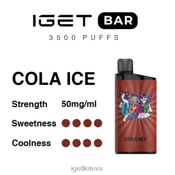 IGET Vapes Online juosta 3500 įkvėpimų 2XH86292 kolos ledų