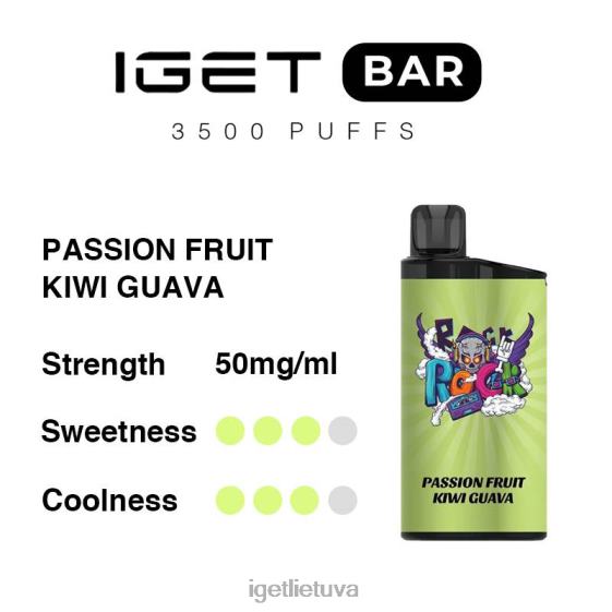 IGET Cheapest Vape juosta 3500 įkvėpimų 2XH86297 pasifloros vaisius kivi gvajava
