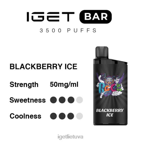 IGET Vape Flavours juosta 3500 įkvėpimų 2XH86301 gervuogių ledų