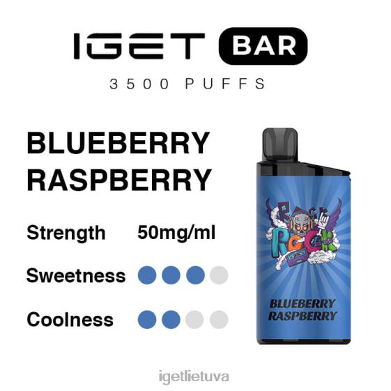IGET Buy Online juosta 3500 įkvėpimų 2XH86306 mėlynių aviečių