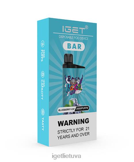 IGET Cheapest Vape baras 2XH86152 mėlynių ledų