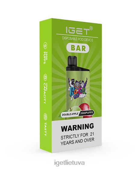 IGET Vapes Online baras 2XH86157 dvigubas obuolys