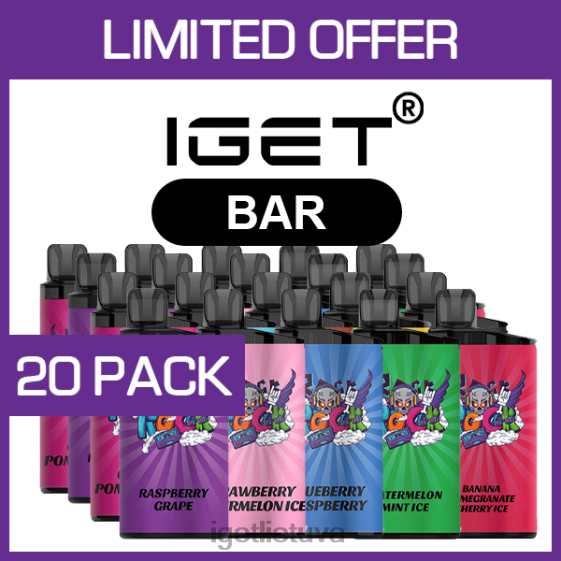 IGET Vape Price baras - 3500 išpūtimų - 20 pak 2XH86483