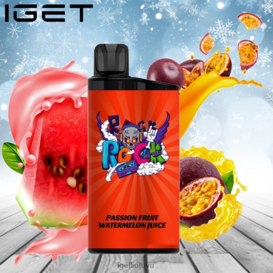 IGET Vapes Online baras - 3500 išpūtimų 2XH86652 pasiflorų arbūzų sultys