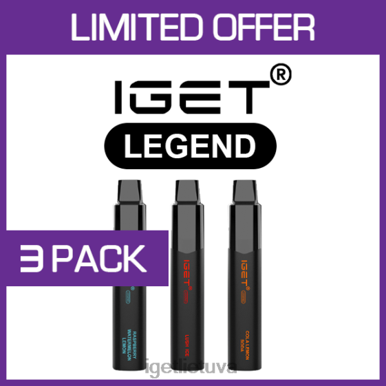 IGET Vape legend - 4000 išpūtimų - 3 pak 2XH86516