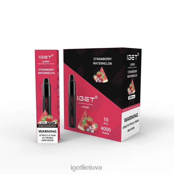 IGET Cheapest Vape legend 4000 puffs 2XH86322 braškinis arbūzas