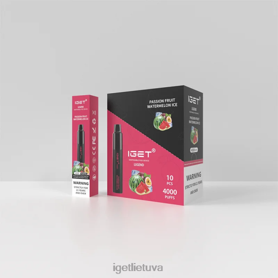 IGET Bar Online legend 4000 puffs 2XH86329 pasifloros vaisių arbūzų ledas