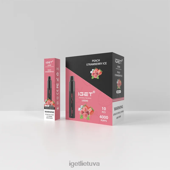 IGET Buy legend 4000 puffs 2XH86330 persikų braškių ledukai