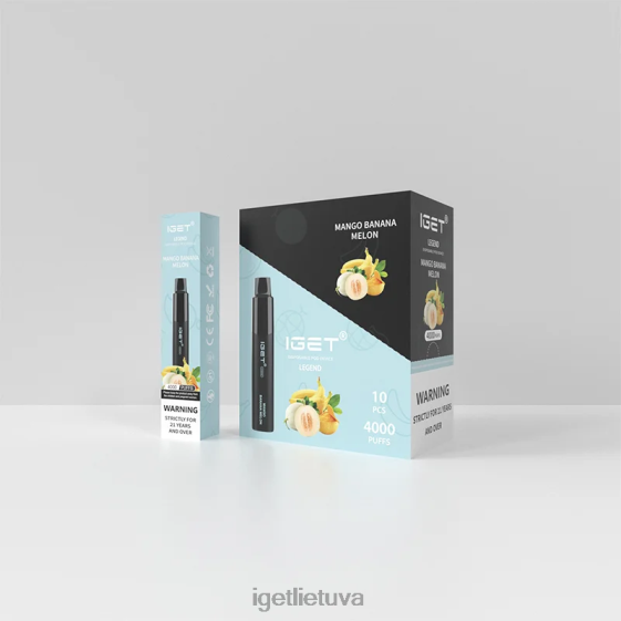 IGET Buy legend 4000 puffs 2XH86350 mango bananų melionas