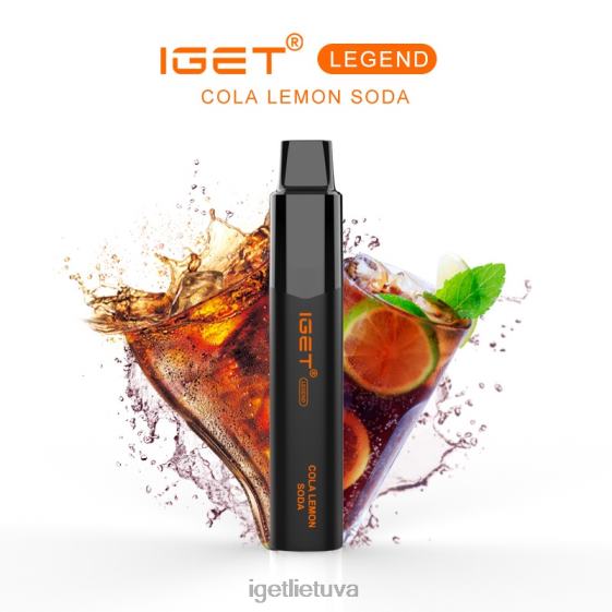 IGET Cheapest Vape legenda - 4000 pūtimų 2XH86576 kolos citrinos soda