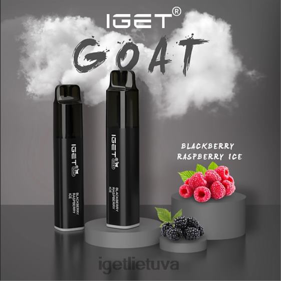 IGET Cheapest Vape goat - 5000 įpūtimų 2XH86637 gervuogių aviečių ledukai