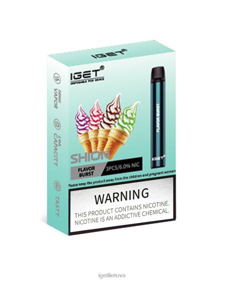 IGET Vape Flavours 3 x shion 2XH8613 skonio sprogimas
