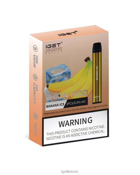 IGET Vape Price 3 x shion 2XH862 bananų ledas