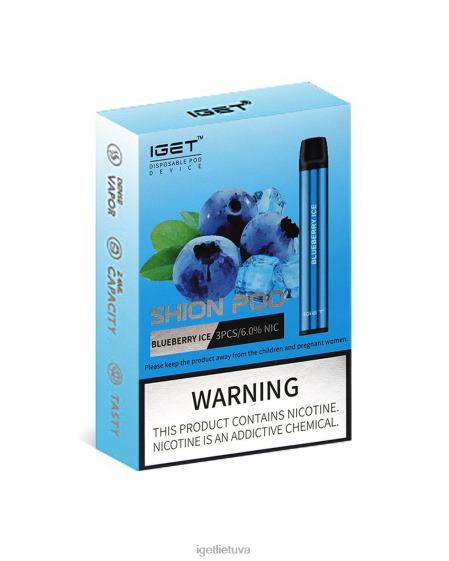 IGET Vapes Online 3 x shion 2XH864 mėlynių ledų