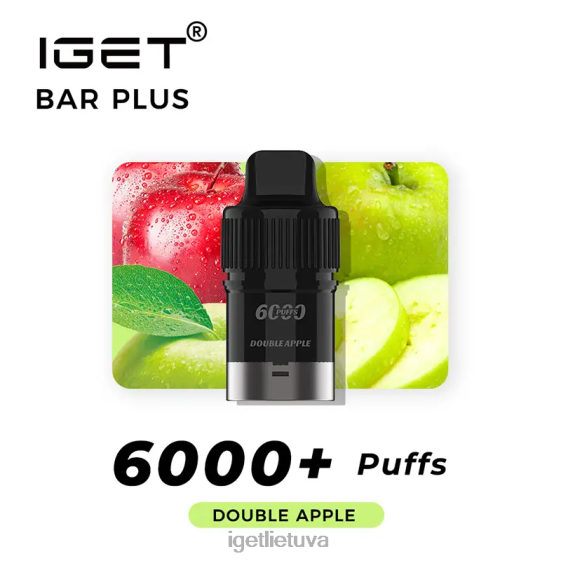 IGET Vape bar plus pod 6000 įkvėpimų 2XH86259 dvigubas obuolys